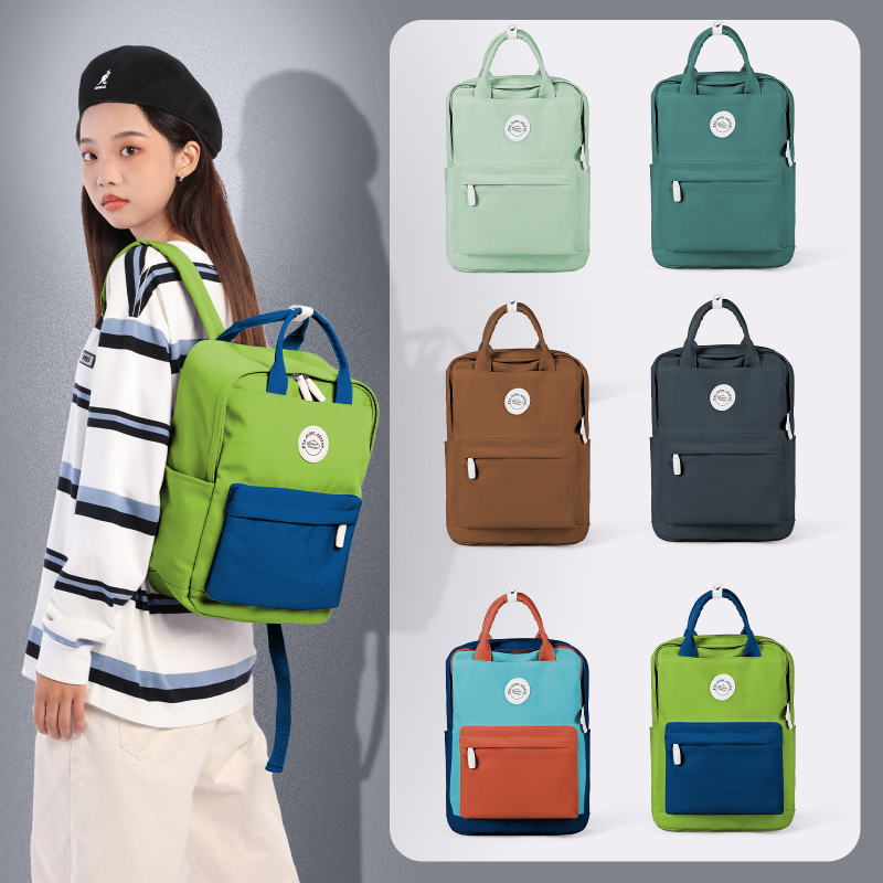 Unisex skolas mugursoma - neilons, izturīga, izliektas plecu siksnas, poliestera odere