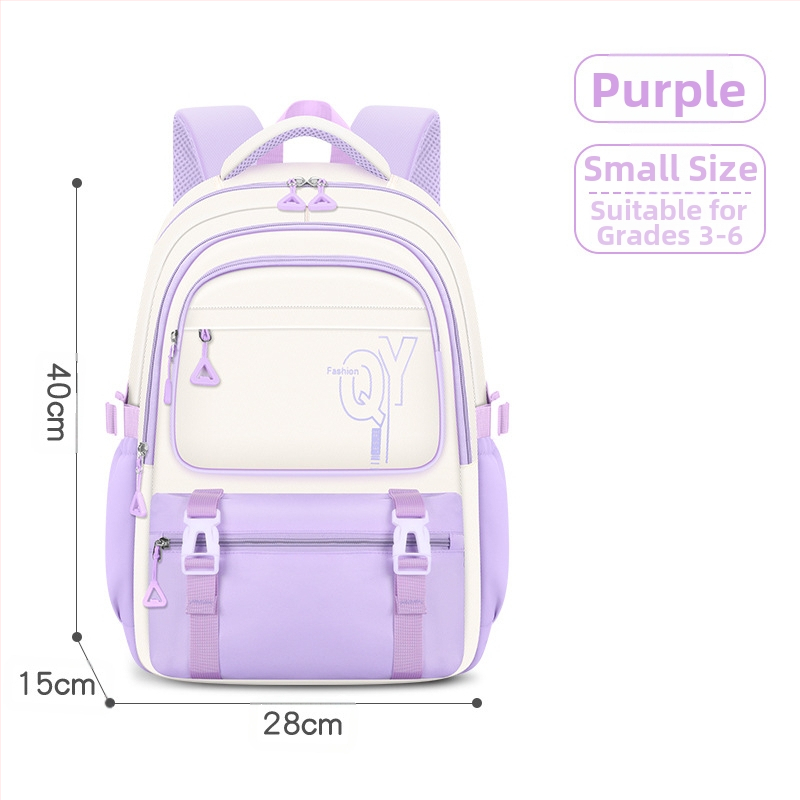 PU skolas mugursoma meitenēm ar elpojošu, ūdensizturīgu un antibakteriālu audumu, muguras aizsardzību, iekšējā odere no kanvas ar svītru rakstu