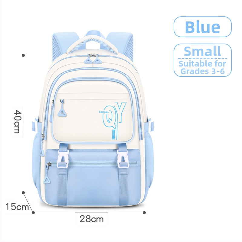 PU skolas mugursoma meitenēm ar elpojošu, ūdensizturīgu un antibakteriālu audumu, muguras aizsardzību, iekšējā odere no kanvas ar svītru rakstu