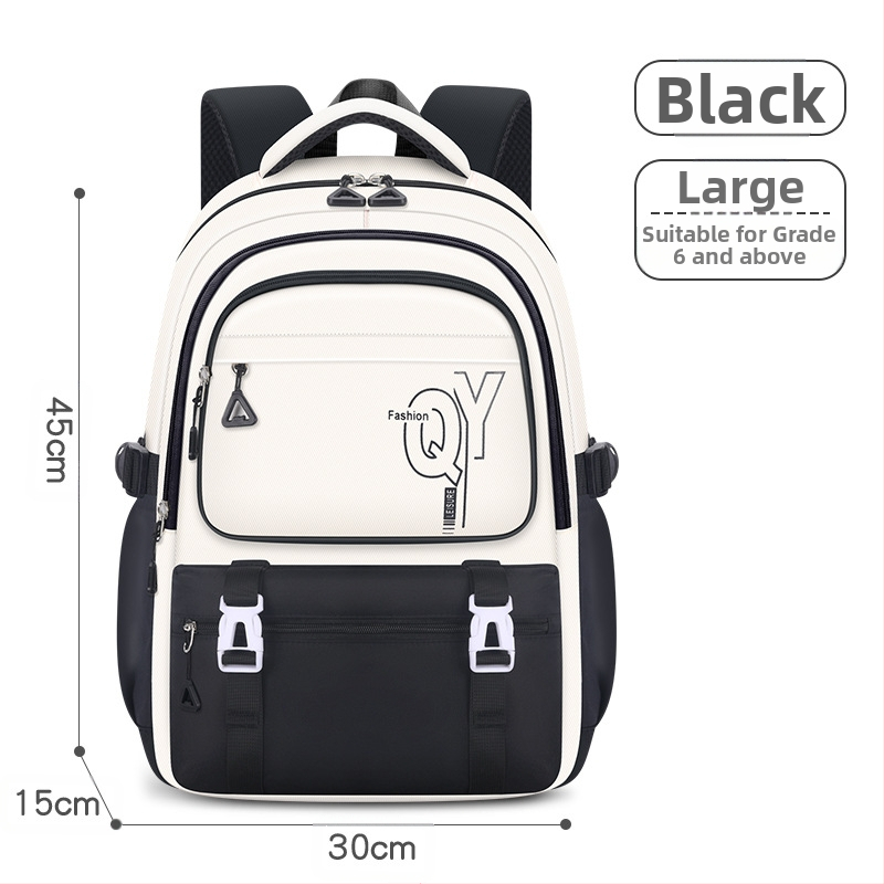 PU skolas mugursoma meitenēm ar elpojošu, ūdensizturīgu un antibakteriālu audumu, muguras aizsardzību, iekšējā odere no kanvas ar svītru rakstu