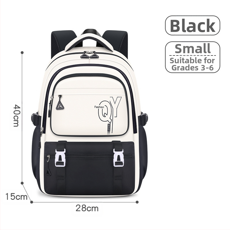 PU skolas mugursoma meitenēm ar elpojošu, ūdensizturīgu un antibakteriālu audumu, muguras aizsardzību, iekšējā odere no kanvas ar svītru rakstu