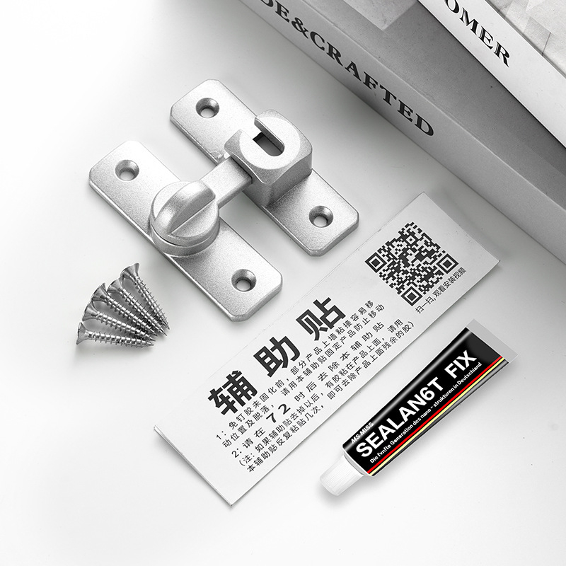 Κλειδαριά τύπου πεταλούδα από κράμα αλουμινίου, Κ-τύπος, ηλεκτροπλατινωμένο φινίρισμα, μοντέρνος μινιμαλιστικός σχεδιασμός