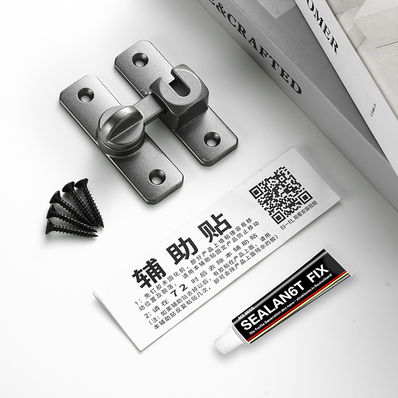 Κλειδαριά τύπου πεταλούδα από κράμα αλουμινίου, Κ-τύπος, ηλεκτροπλατινωμένο φινίρισμα, μοντέρνος μινιμαλιστικός σχεδιασμός