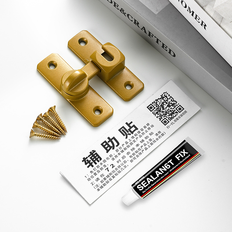 Κλειδαριά τύπου πεταλούδα από κράμα αλουμινίου, Κ-τύπος, ηλεκτροπλατινωμένο φινίρισμα, μοντέρνος μινιμαλιστικός σχεδιασμός