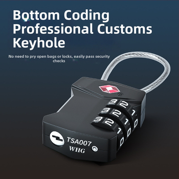 Κλειδαριά TSA για αποσκευές από κράμα ψευδάργύρου, μοντέλο TSA lock, πάχος ράβδου κλειδώματος 3, απόσταση μεταξύ ράβδων 39×24, κατάλληλη για τσάντες και ταξίδια