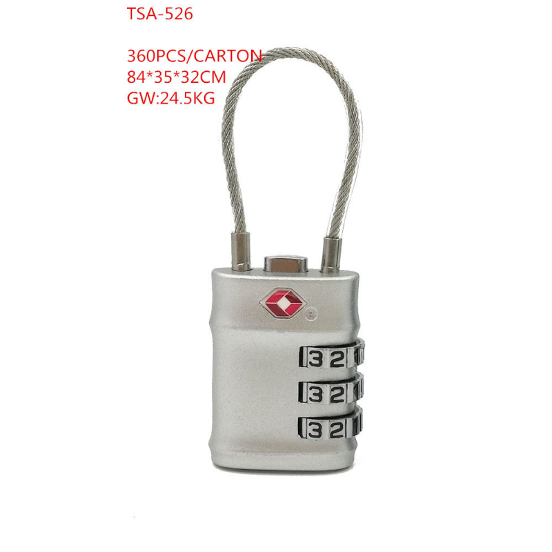 Κλειδαριά TSA για αποσκευές από κράμα ψευδάργύρου, μοντέλο TSA lock, πάχος ράβδου κλειδώματος 3, απόσταση μεταξύ ράβδων 39×24, κατάλληλη για τσάντες και ταξίδια