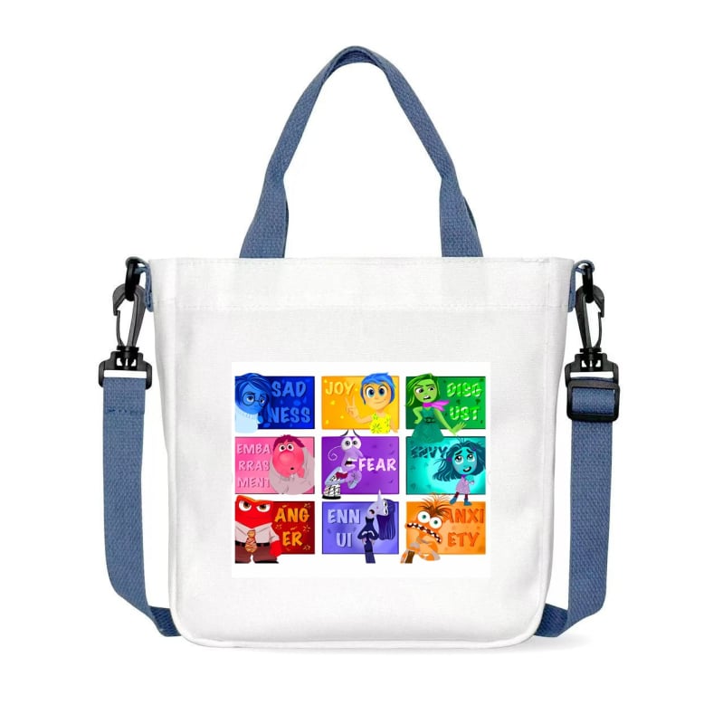 Geantă crossbody din pânză pentru unisex | formă pătrată orizontală | închidere magnet | căptușeală din pânză | o curea