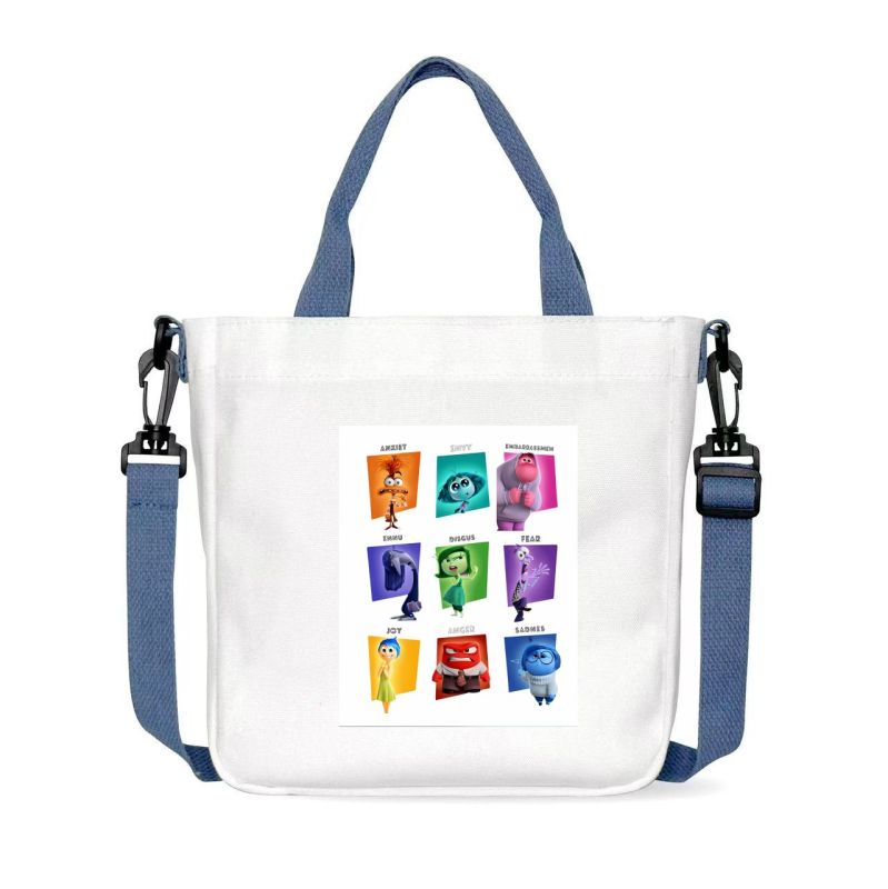 Geantă crossbody din pânză pentru unisex | formă pătrată orizontală | închidere magnet | căptușeală din pânză | o curea