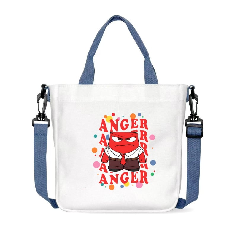 Geantă crossbody din pânză pentru unisex | formă pătrată orizontală | închidere magnet | căptușeală din pânză | o curea