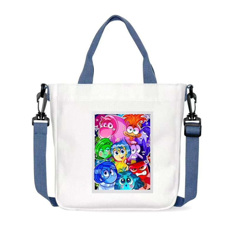 Geantă crossbody din pânză pentru unisex | formă pătrată orizontală | închidere magnet | căptușeală din pânză | o curea