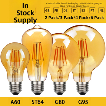 Λάμπα LED Edison με φίλμεντ, βάση E27, μοντέλο ST64, 360 lm, CRI 90+, διάρκεια ζωής 20000 h