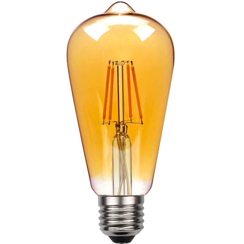 Λάμπα LED Edison με φίλμεντ, βάση E27, μοντέλο ST64, 360 lm, CRI 90+, διάρκεια ζωής 20000 h