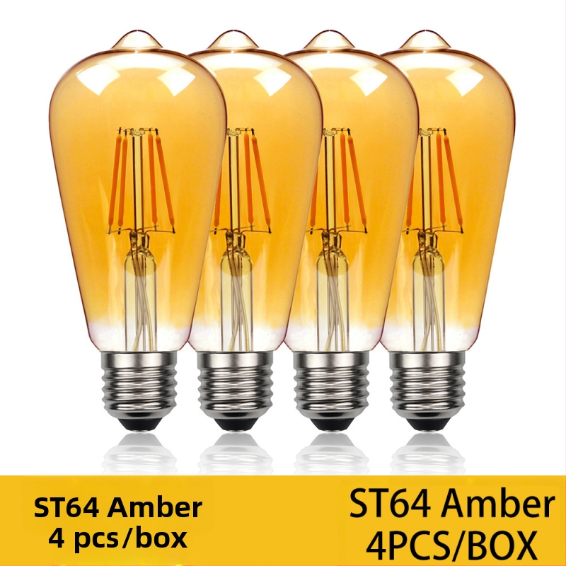 Λάμπα LED Edison με φίλμεντ, βάση E27, μοντέλο ST64, 360 lm, CRI 90+, διάρκεια ζωής 20000 h