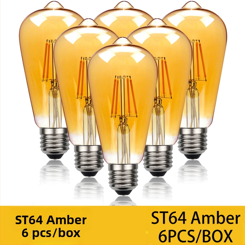 Λάμπα LED Edison με φίλμεντ, βάση E27, μοντέλο ST64, 360 lm, CRI 90+, διάρκεια ζωής 20000 h