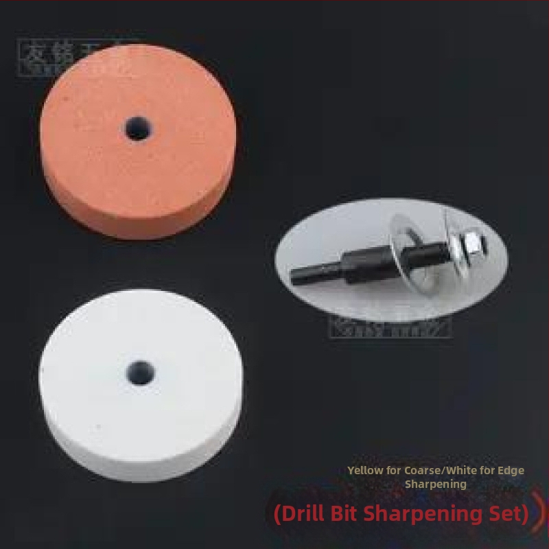 Αξεσουάρ ακονίσματος μαχαιριών για χειροκίνητο και ηλεκτρικό τρυπάνι • δίσκος λείανσης από ανοξείδωτο ατσάλι • λίθος γυαλίσματος • κυκλικός δίσκος λείανσης