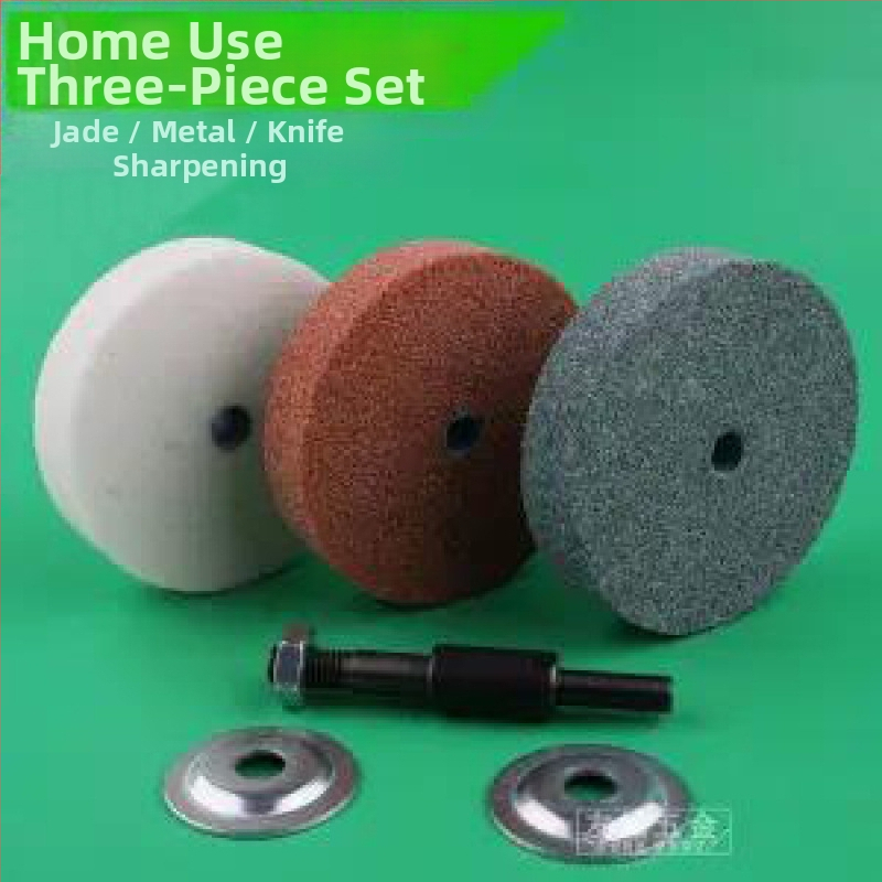 Αξεσουάρ ακονίσματος μαχαιριών για χειροκίνητο και ηλεκτρικό τρυπάνι • δίσκος λείανσης από ανοξείδωτο ατσάλι • λίθος γυαλίσματος • κυκλικός δίσκος λείανσης