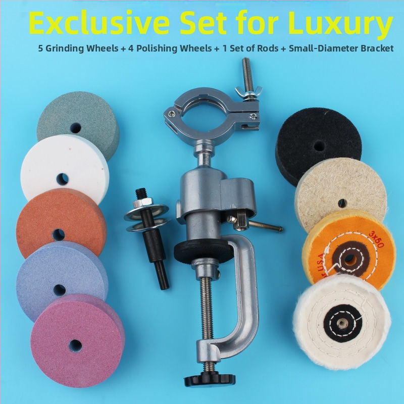 Αξεσουάρ ακονίσματος μαχαιριών για χειροκίνητο και ηλεκτρικό τρυπάνι • δίσκος λείανσης από ανοξείδωτο ατσάλι • λίθος γυαλίσματος • κυκλικός δίσκος λείανσης