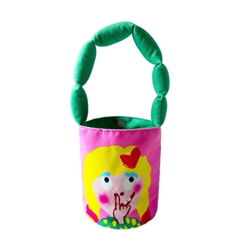 Τσάντα bucket από πολυεστέρα, στυλ αστικός μινιμαλισμός, κούμπωμα με μαγνητικό κλείσιμο, εσωτερική τσέπη τύπου patch, μονός ιμάντας ώμου