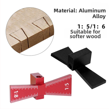 Dovetail πρότυπο σήμανσης από κράμα αλουμινίου, κλίμακες 1:5 και 1:8, ξύλινος μετρητής με οδηγό εργαλείου