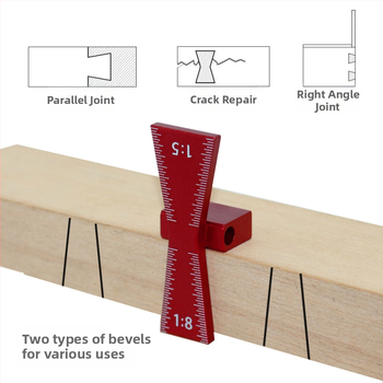 Dovetail πρότυπο σήμανσης από κράμα αλουμινίου, κλίμακες 1:5 και 1:8, ξύλινος μετρητής με οδηγό εργαλείου