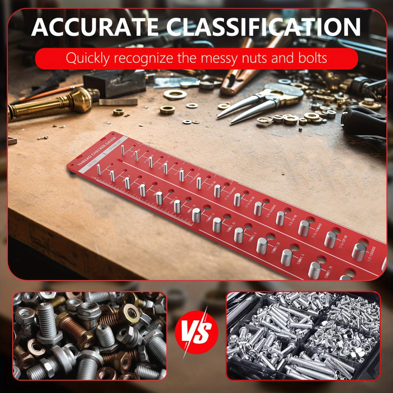 Ο τομέας με τεχνικές προδιαγραφές φαίνεται κενός. Μπορώ να δημιουργήσω τίτλους χρησιμοποιώντας τους βασικούς όρους από την αγγλική μετάφραση: «thread checker/μετρητής ινών» για βίδες, παξιμάδια και βίδες. Για ακριβείς 3–5 παραμέτρους χρειάζονται συγκεκριμέ