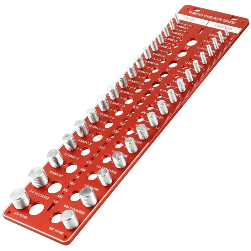 Ο τομέας με τεχνικές προδιαγραφές φαίνεται κενός. Μπορώ να δημιουργήσω τίτλους χρησιμοποιώντας τους βασικούς όρους από την αγγλική μετάφραση: «thread checker/μετρητής ινών» για βίδες, παξιμάδια και βίδες. Για ακριβείς 3–5 παραμέτρους χρειάζονται συγκεκριμέ