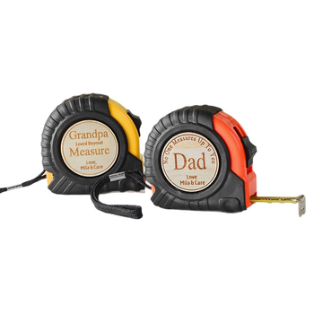Дървена измервателна лента с гравирано име, персонализиран подарък за Коледа и Деня на бащата