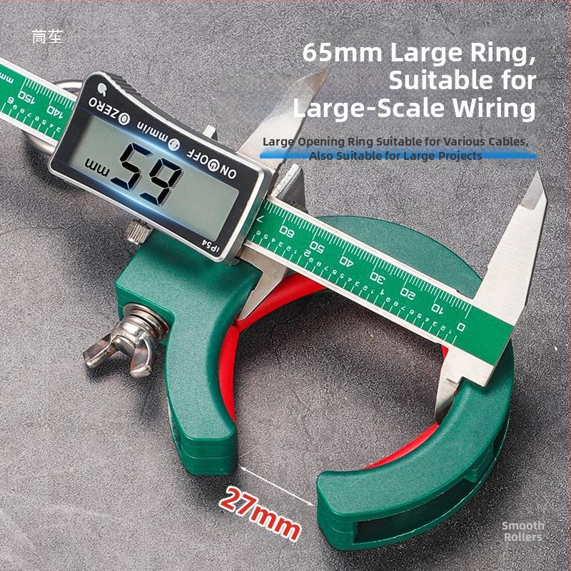 Ролка за прокарване през кабелен държач в таванната кабелна система – инструмент за слаботоково окабеляване