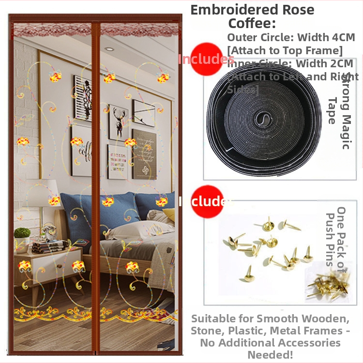 Μαγνητική πόρτα οθόνης | κουρτίνα πόρτας για υπνοδωμάτιο, μοντέρνα απλότητα, περιεκτικότητα υφάσματος 99%