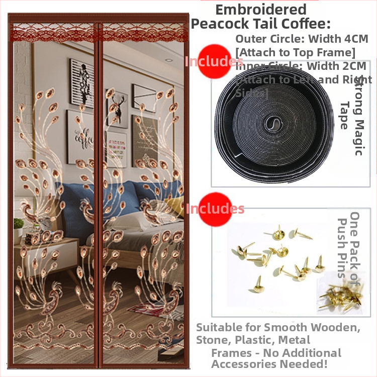 Μαγνητική πόρτα οθόνης | κουρτίνα πόρτας για υπνοδωμάτιο, μοντέρνα απλότητα, περιεκτικότητα υφάσματος 99%