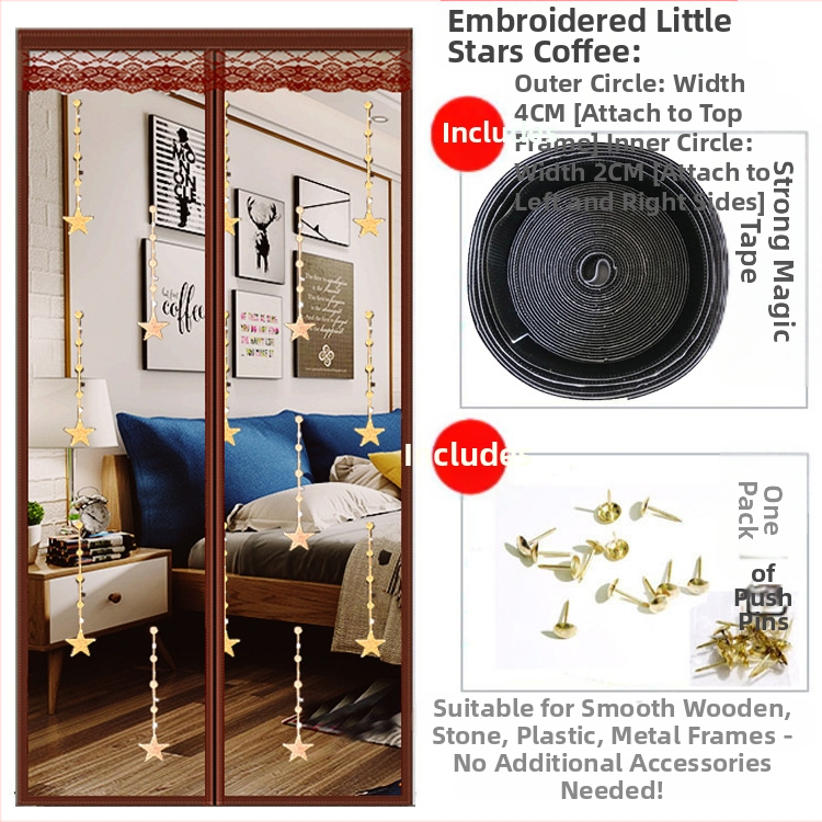 Μαγνητική πόρτα οθόνης | κουρτίνα πόρτας για υπνοδωμάτιο, μοντέρνα απλότητα, περιεκτικότητα υφάσματος 99%