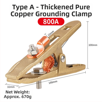 Κλιπ γείωσης συγκόλλησης Α-σχήματος από καθαρό χαλκό, 300-800 A, Handsome power