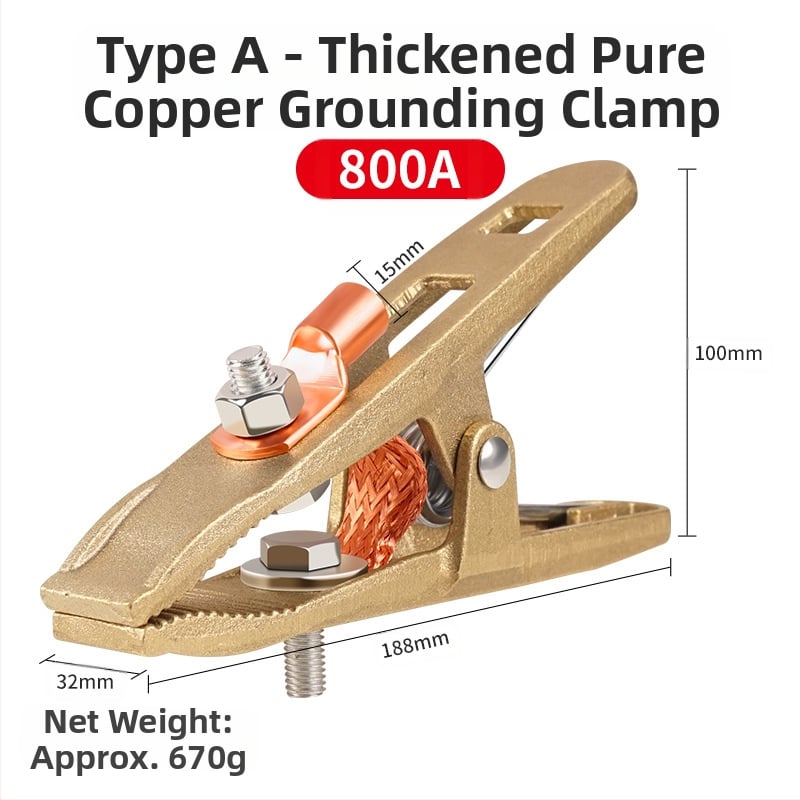 Vara A formos suvirinimo žemės laikiklis, grynas varis, 300-800 A, Handsome power