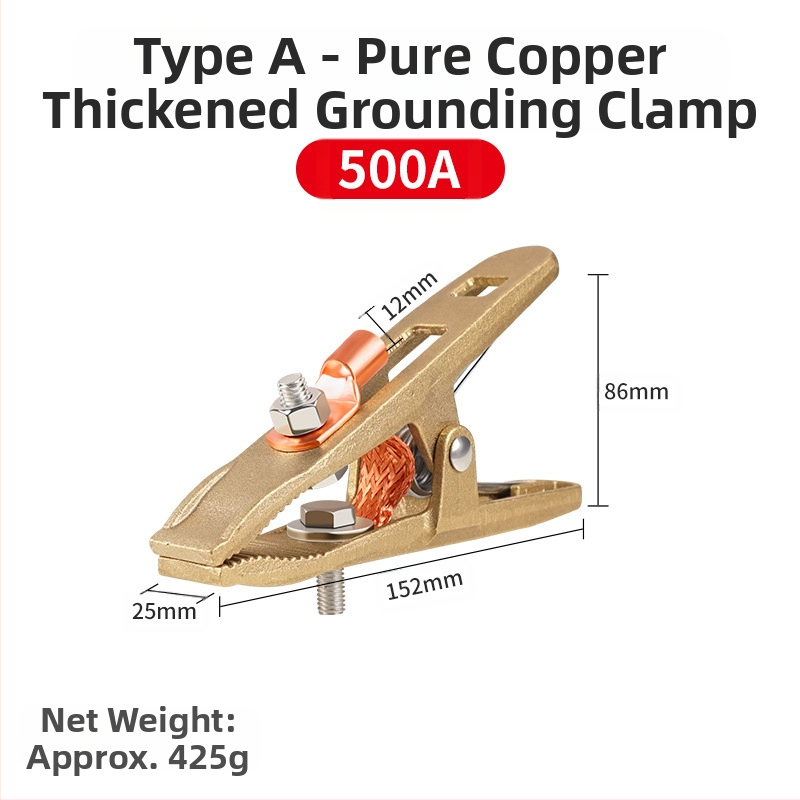 Κλιπ γείωσης συγκόλλησης Α-σχήματος από καθαρό χαλκό, 300-800 A, Handsome power