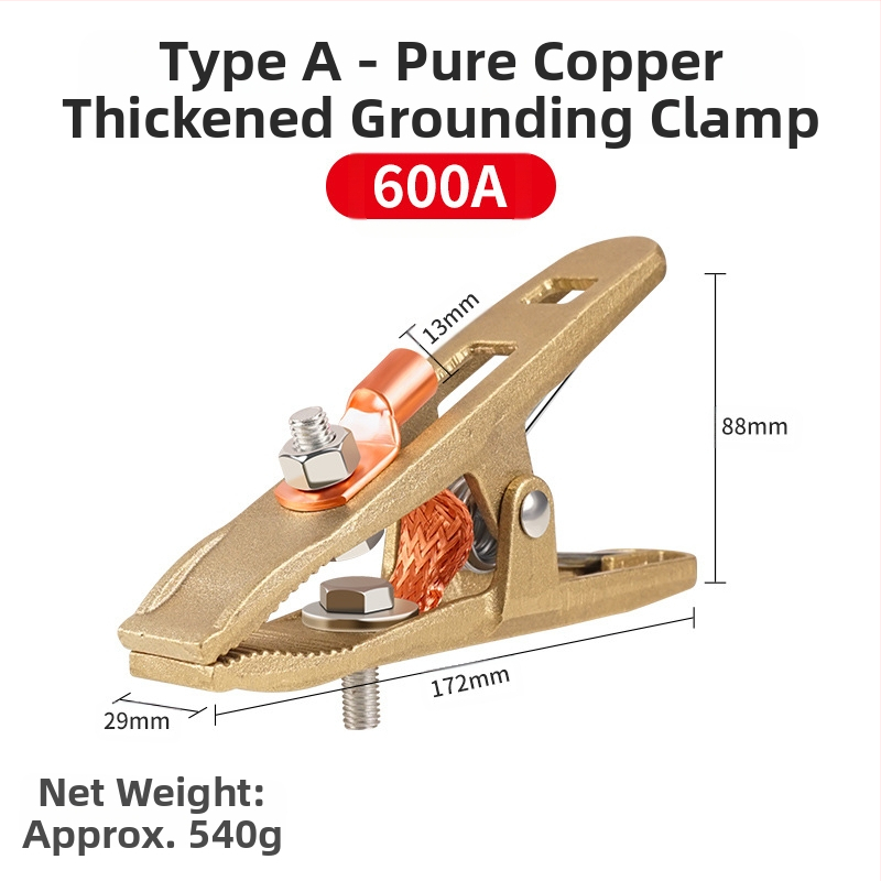 Κλιπ γείωσης συγκόλλησης Α-σχήματος από καθαρό χαλκό, 300-800 A, Handsome power