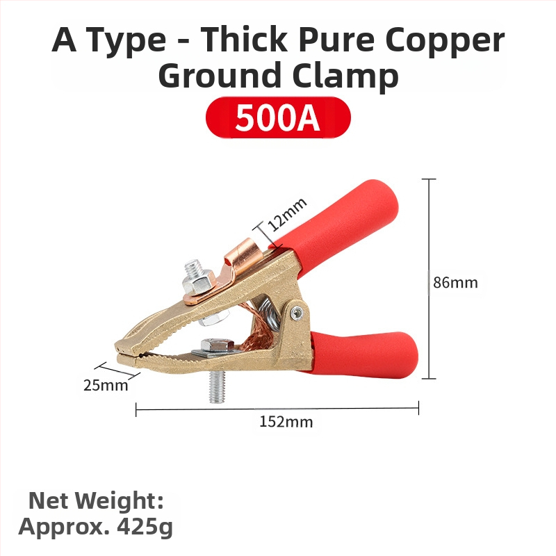 Κλιπ γείωσης συγκόλλησης Α-σχήματος από καθαρό χαλκό, 300-800 A, Handsome power