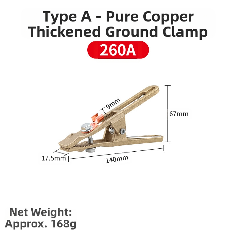 Κλιπ γείωσης συγκόλλησης Α-σχήματος από καθαρό χαλκό, 300-800 A, Handsome power