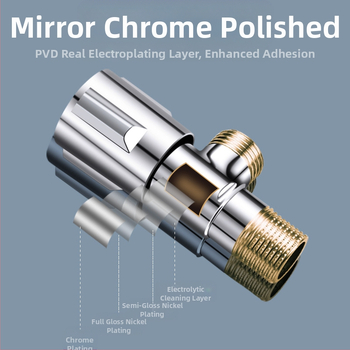 Латунен ъглов клапан, стенен монтаж, модел 8289, работно налягане 1,6 MPa, вътрешен диаметър 14 мм