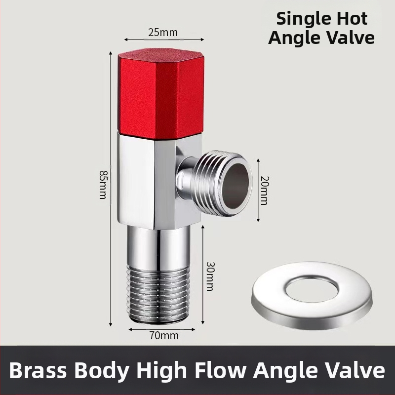 Латунен ъглов клапан, стенен монтаж, модел 8289, работно налягане 1,6 MPa, вътрешен диаметър 14 мм