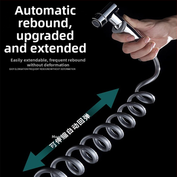 Ντους σωλήνας PU υψηλής πίεσης με τηλεσκοπικό σωλήνα, κατασκευή από χαλκό+PU, συνδέσεις με νήματα, μοντέλο 4, ονομασική πίεση κανονική