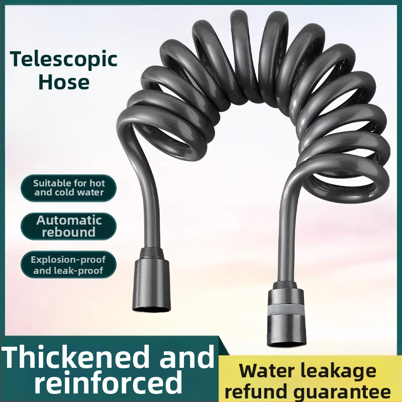 Dušo žarna su PU aukšto slėgio teleskopiniu vamzdžiu, vario+PU konstrukcija, srieginės jungtys, modelis 4, nominalus slėgis normalus