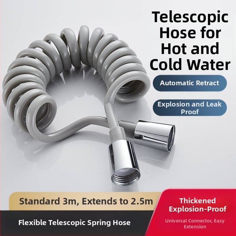 Ντους σωλήνας PU υψηλής πίεσης με τηλεσκοπικό σωλήνα, κατασκευή από χαλκό+PU, συνδέσεις με νήματα, μοντέλο 4, ονομασική πίεση κανονική