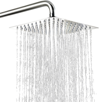 Viršutinė dušo galva su lietaus funkcija, nerūdijantis plienas, 4 taškų universalus sąsajos 2 cm, sriegio montavimas, Hongbo