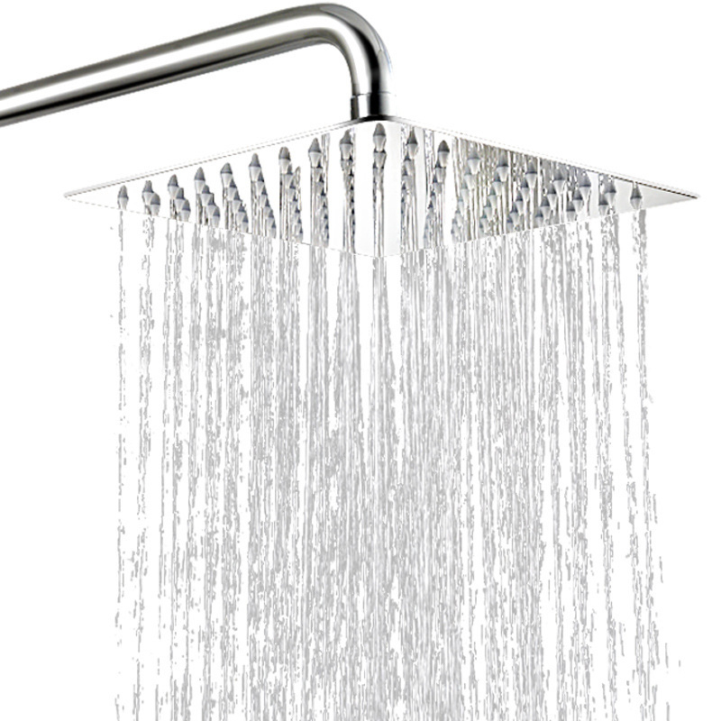 Viršutinė dušo galva su lietaus funkcija, nerūdijantis plienas, 4 taškų universalus sąsajos 2 cm, sriegio montavimas, Hongbo