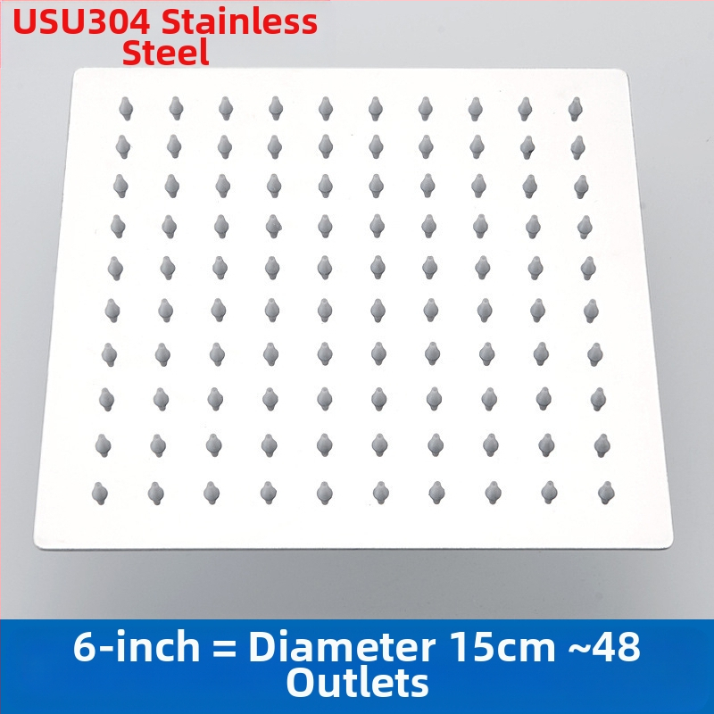 Viršutinė dušo galva su lietaus funkcija, nerūdijantis plienas, 4 taškų universalus sąsajos 2 cm, sriegio montavimas, Hongbo