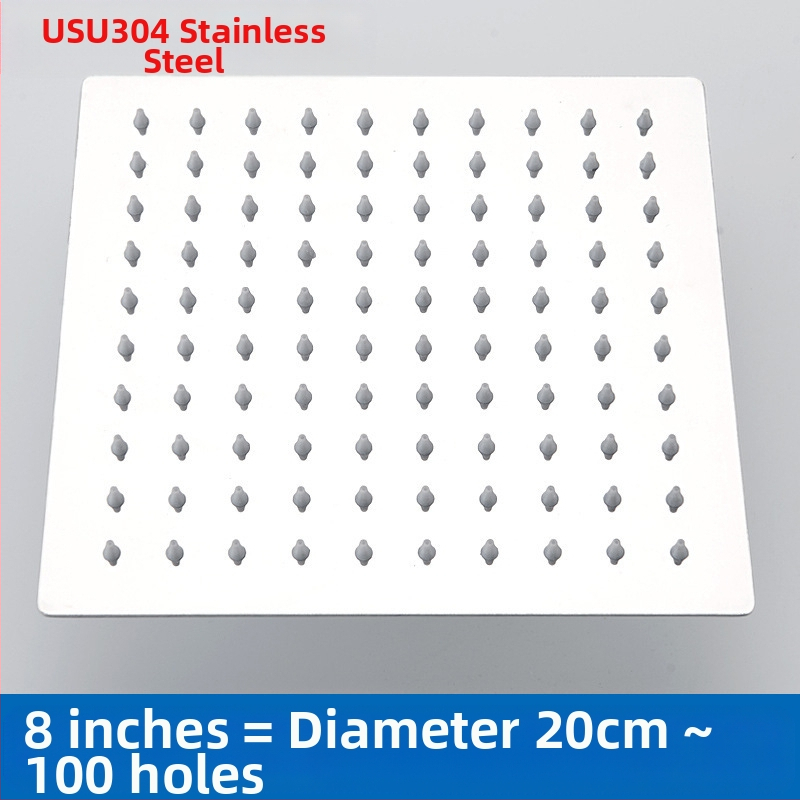 Viršutinė dušo galva su lietaus funkcija, nerūdijantis plienas, 4 taškų universalus sąsajos 2 cm, sriegio montavimas, Hongbo