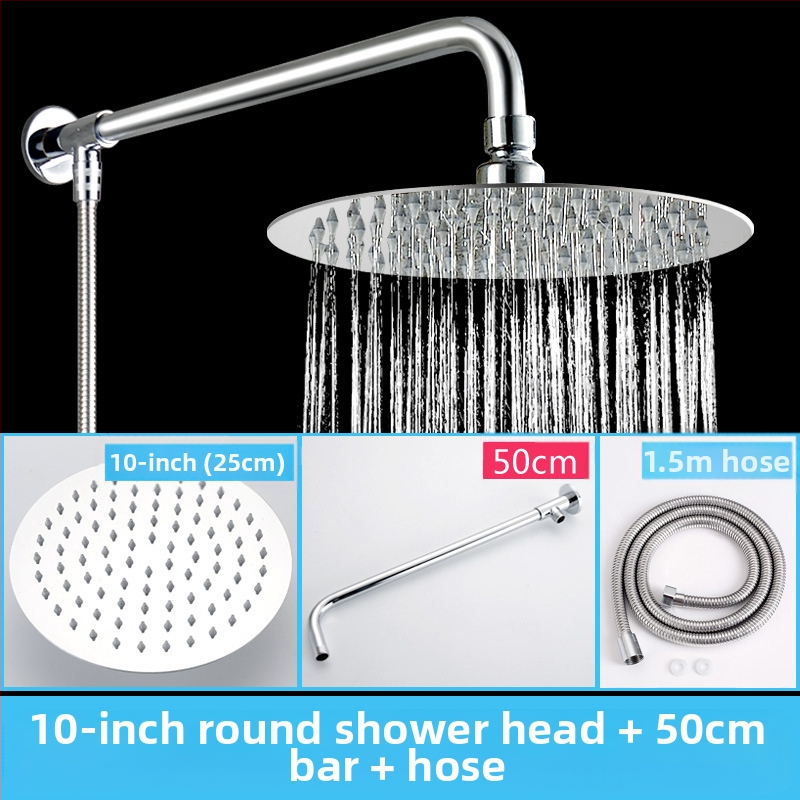 Viršutinė dušo galva su lietaus funkcija, nerūdijantis plienas, 4 taškų universalus sąsajos 2 cm, sriegio montavimas, Hongbo