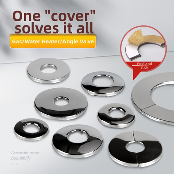 Apaļš nerūsējošā tērauda dekoratīvs vāciņš apkures katla dūmvadam – integrēts dalāms uzgriežams vāciņš sienas caurumam, sienas biezums 0,3 mm, klase 1