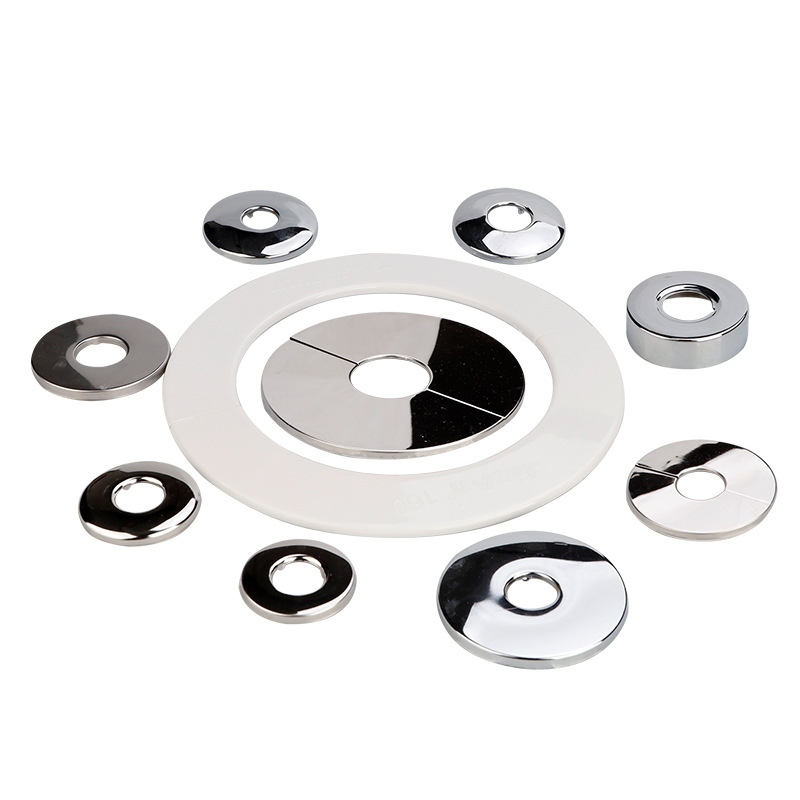 Apaļš nerūsējošā tērauda dekoratīvs vāciņš apkures katla dūmvadam – integrēts dalāms uzgriežams vāciņš sienas caurumam, sienas biezums 0,3 mm, klase 1