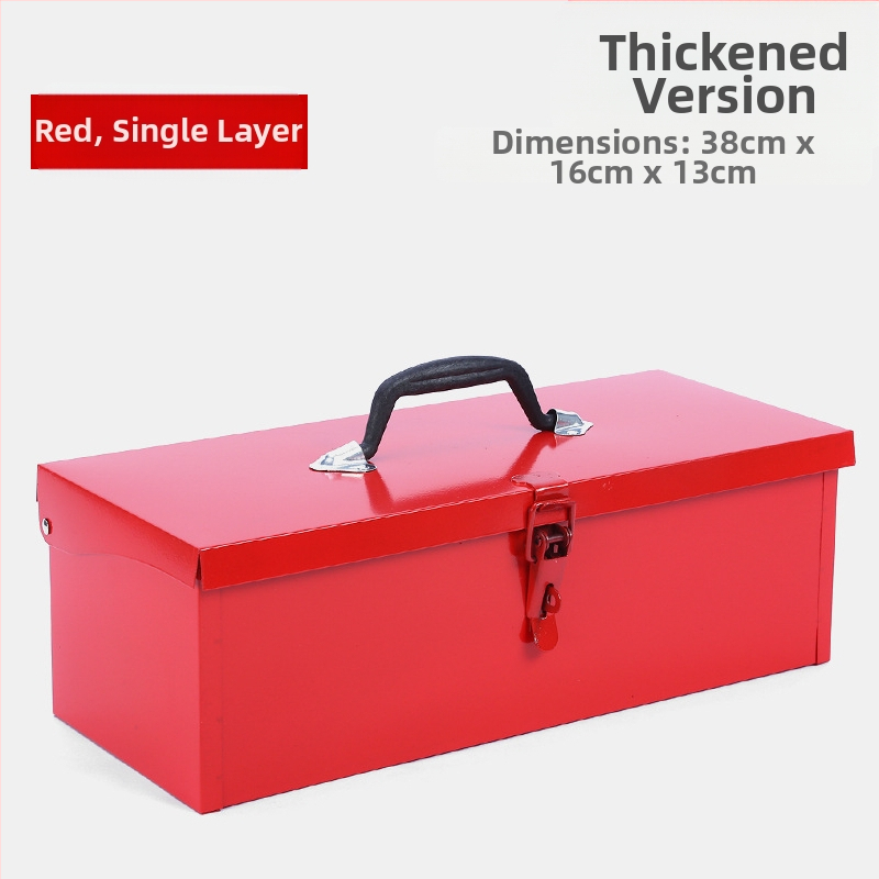 Кутия за инструменти със сгъване, удълнена метална кутия за инструменти, портативна с двойна дръжка, капацитет 30 кг